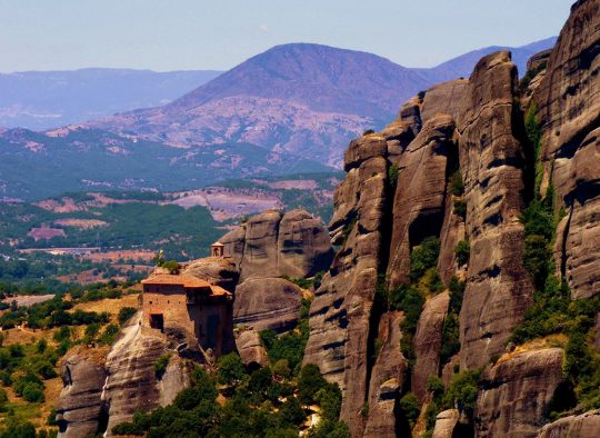 Escalade en grande voie aux Météores - Les matins du monde