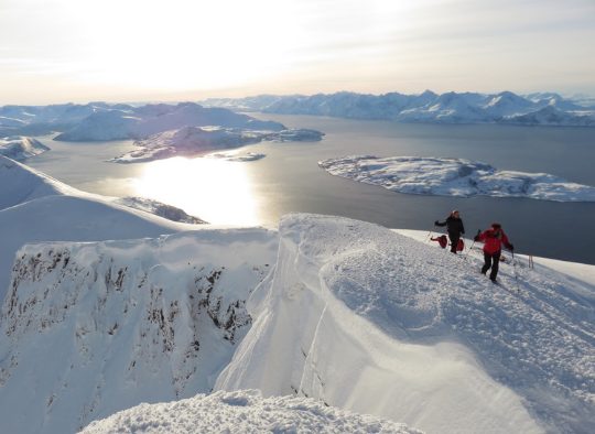 Ski de randonnée au départ d'un bateau, dans les Alpes de Lyngen - Les matins du monde